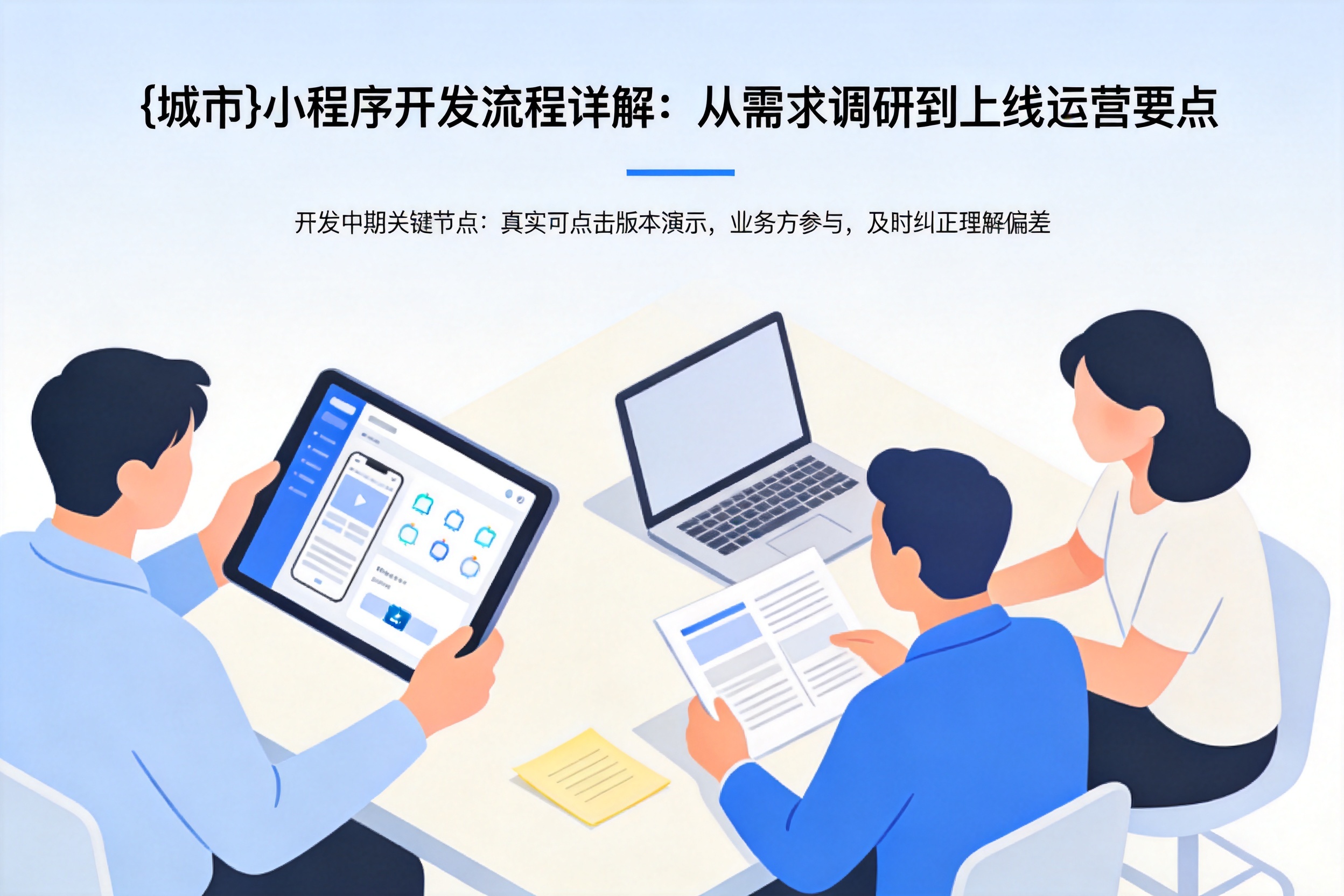 吉木乃小程序开发流程详解:从需求调研到上线运营要点