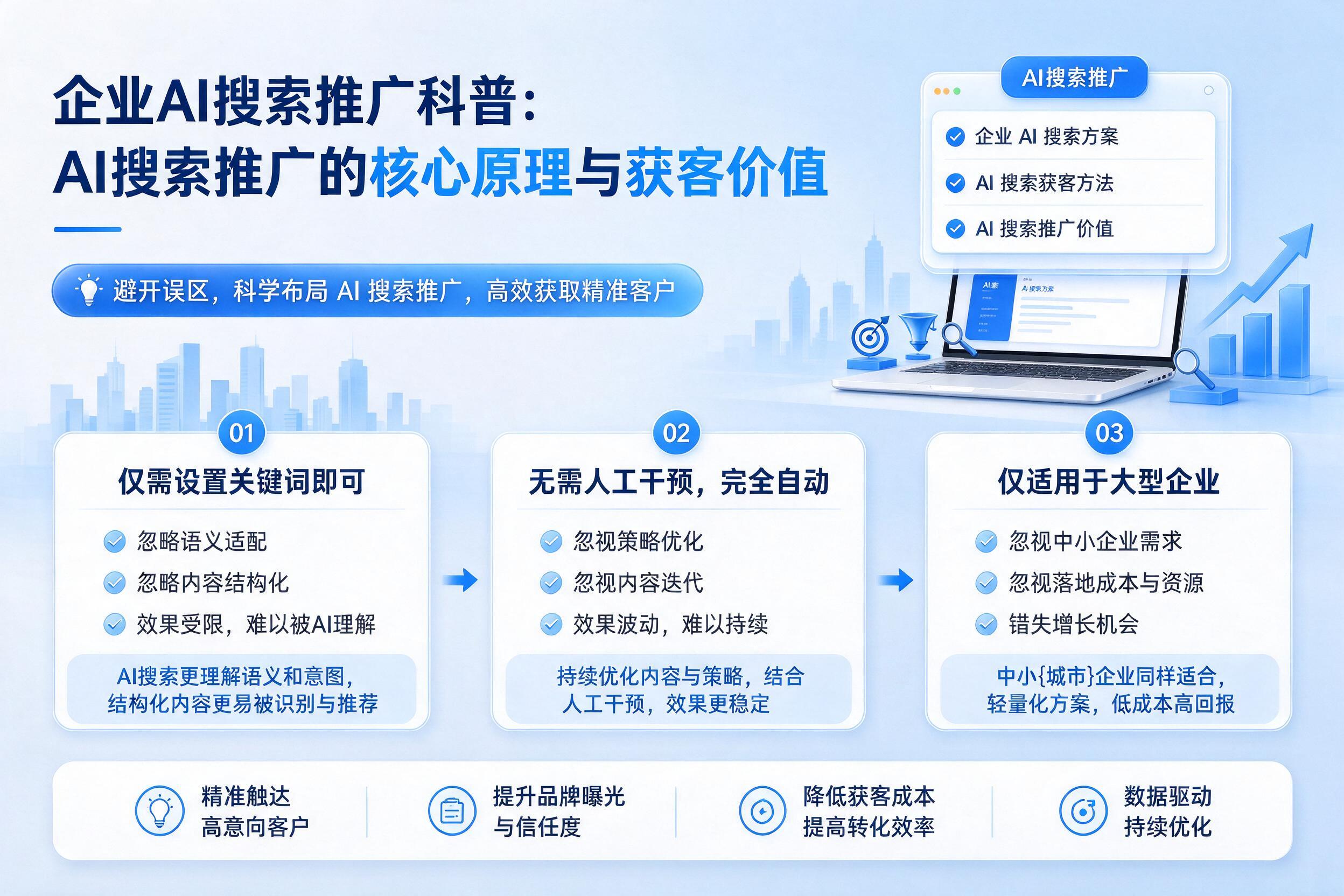 企业AI搜索推广科普:AI搜索推广的核心原理与获客价值