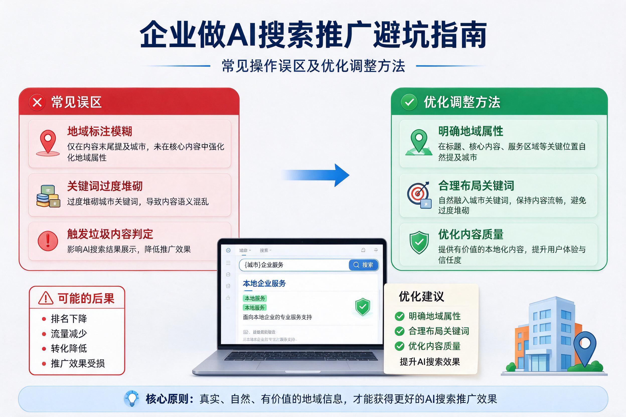 企业做AI搜索推广避坑指南：常见操作误区及优化调整方法