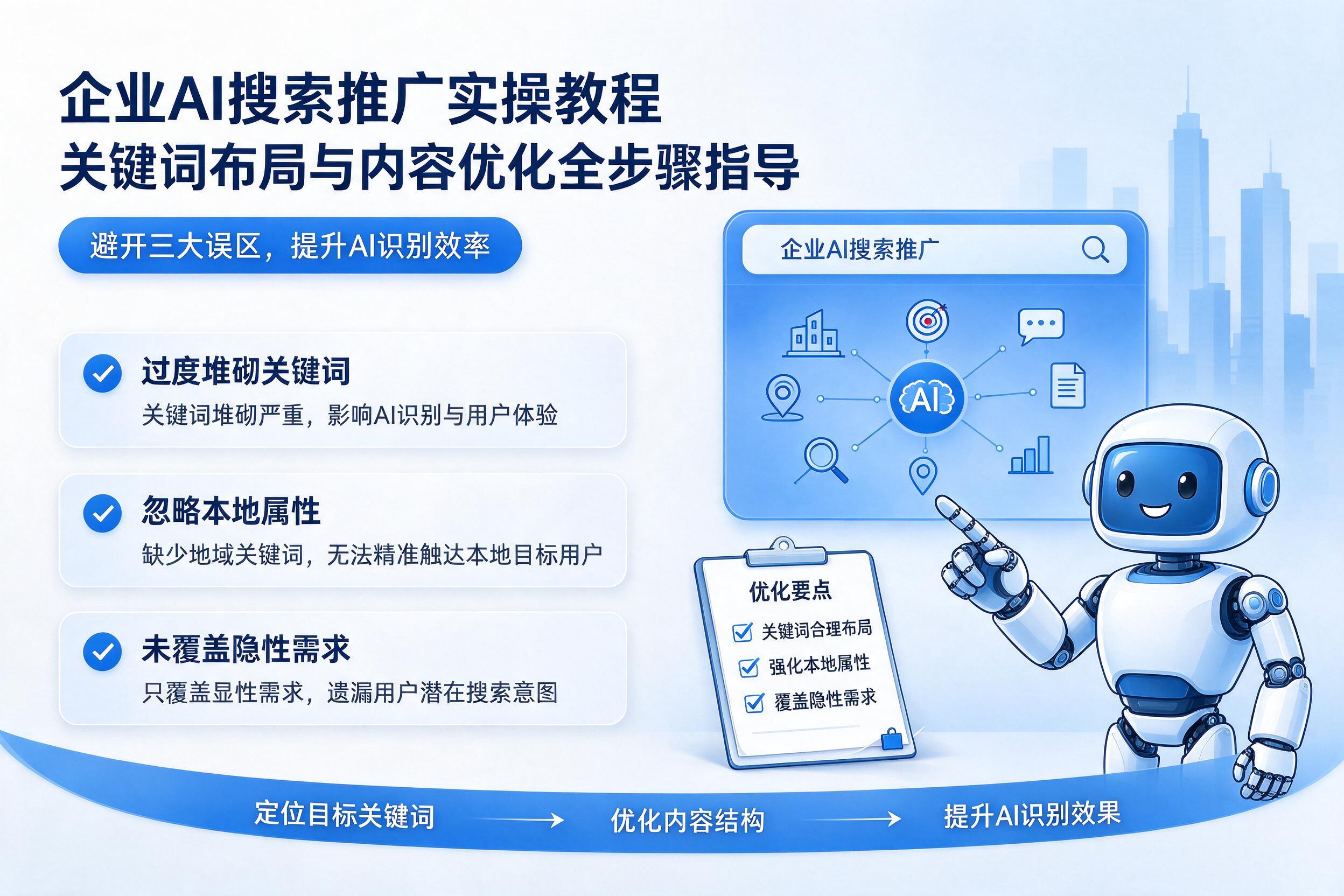 企业AI搜索推广实操教程：关键词布局与内容优化全步骤指导