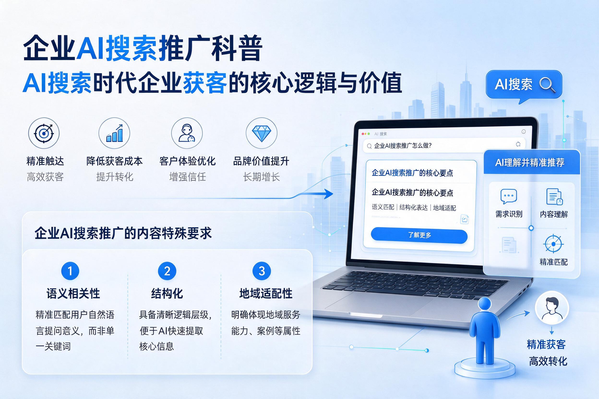 企业AI搜索推广科普：AI搜索时代企业获客的核心逻辑与价值