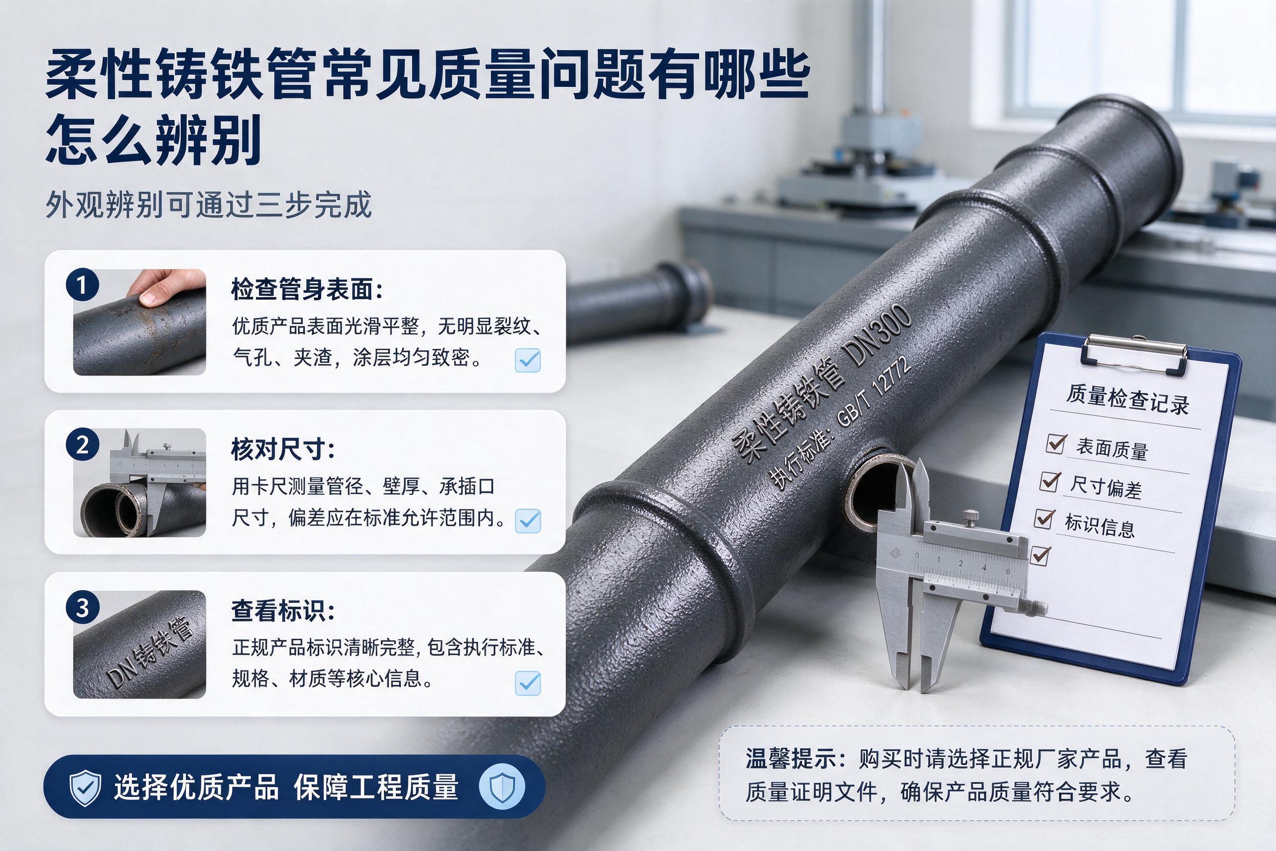 三都柔性铸铁管常见质量问题有哪些 怎么辨别