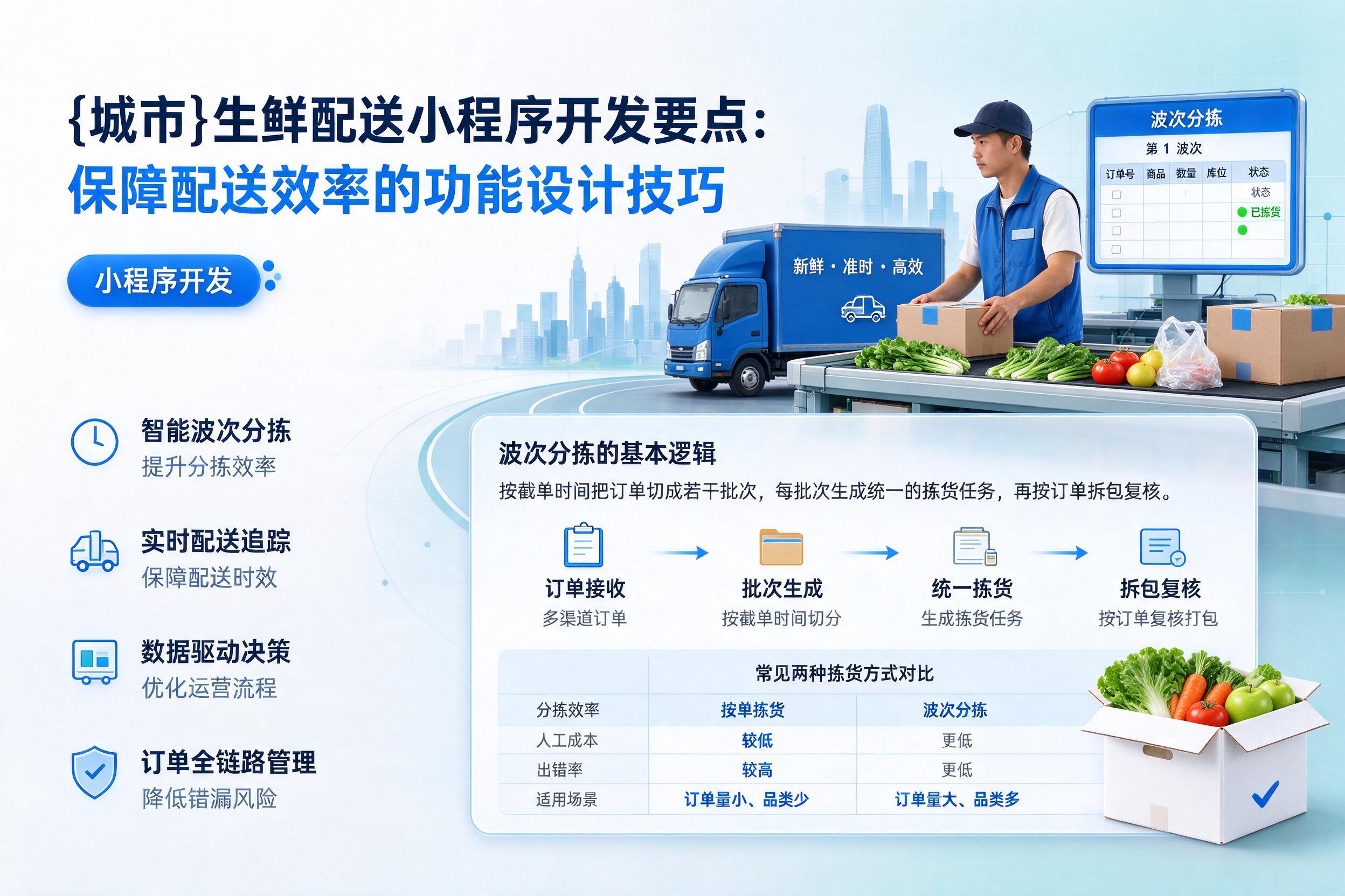 白杨生鲜配送小程序开发要点：保障配送效率的功能设计技巧