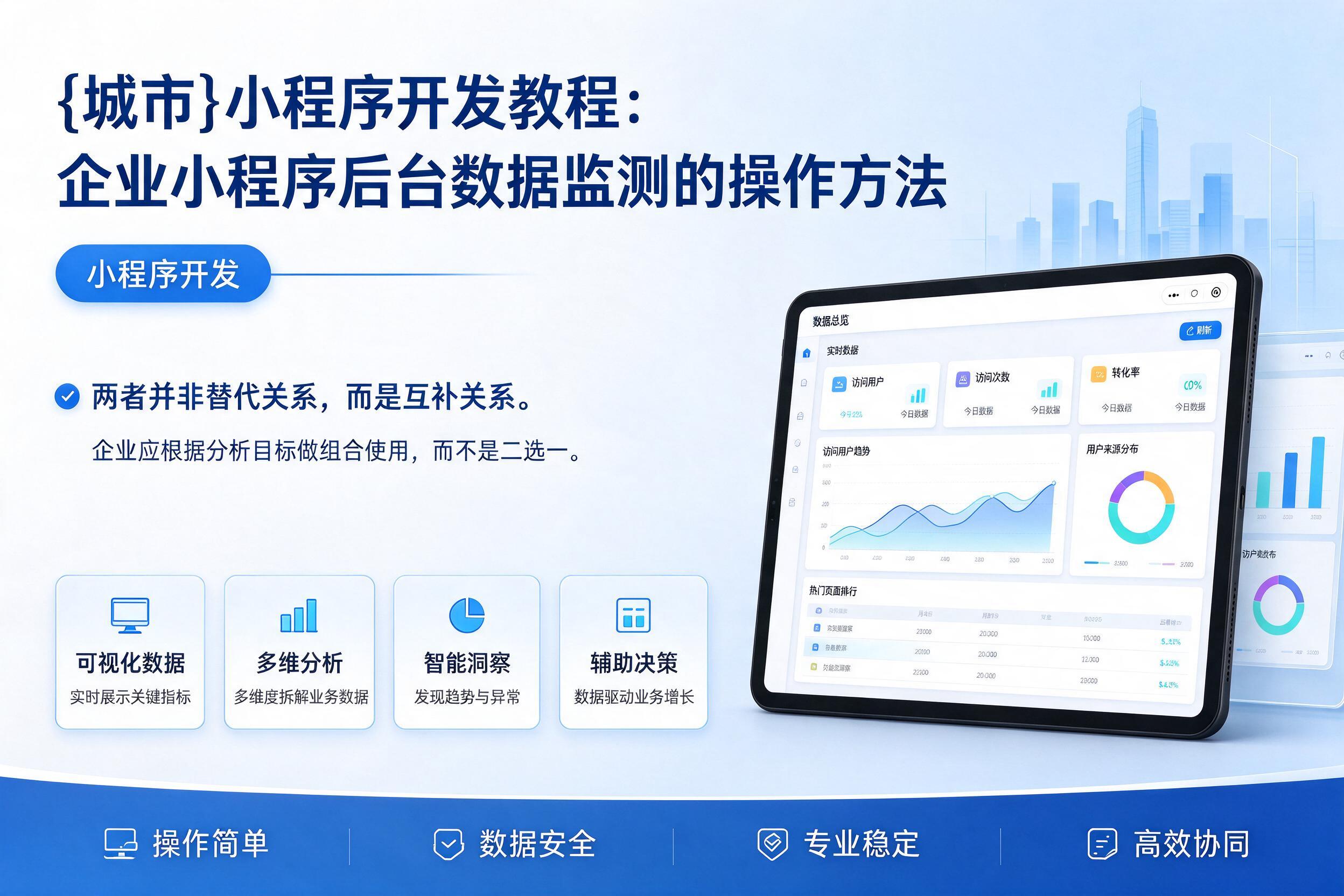 白杨小程序开发教程：企业小程序后台数据监测的操作方法