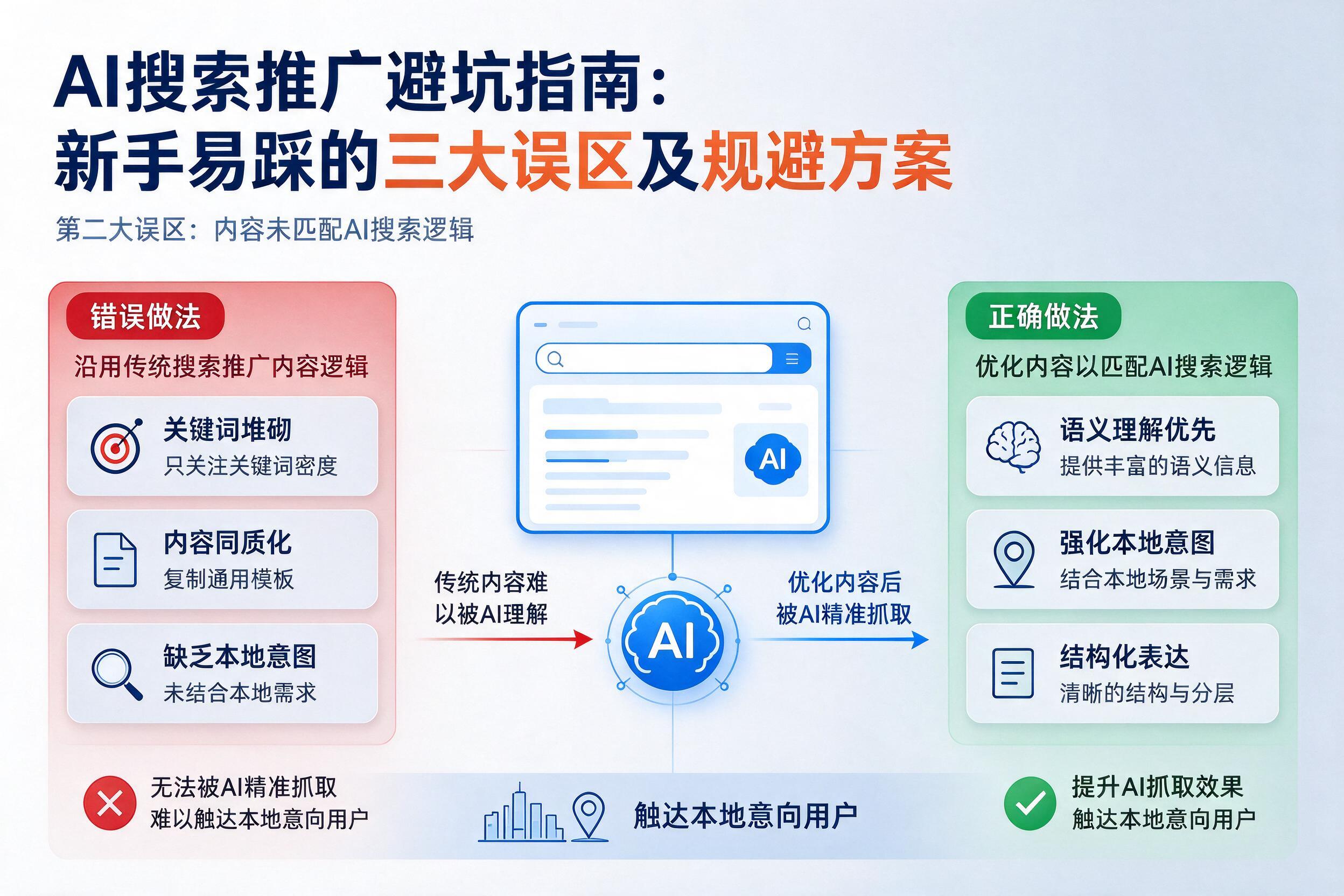 AI搜索推广避坑指南：新手易踩的三大误区及规避方案